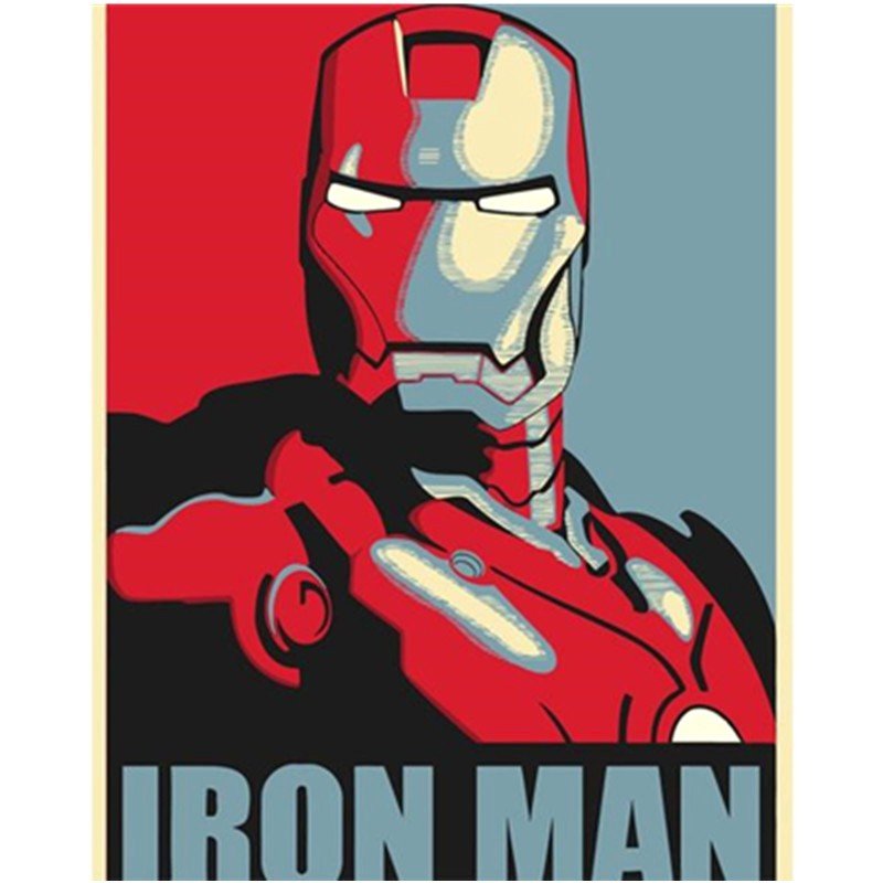 Iron Man Vintage Poster DIY Paint by Numbers Kit for Adults Retro ...