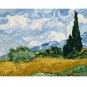 Wheatfield with Cypresses by Vincent Van Gogh 1889 - Famous Paint by Numbers DIY Art Kits for Adults