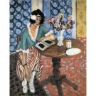Young Woman Reading Henri Matisse 1921 - Famous Painting Color by Number, Expressionism Artwork