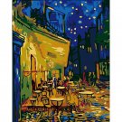 Café Terrace at Night by Vincent Van Gogh 1888 - Famous Art Paint by Numbers, Art Kit for Adults