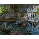 Bathers at La Grenouillere by Claude Monet 1869 - Famous Paintings with Numbers, DIY Kits Adults
