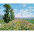 Meadow with Poplars by Claude Monet 1875 - Famous Art Paint by Numbers, Craft Kits for Adults