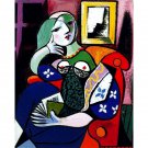 Woman with Book by Pablo Picasso 1932 - Paint by Numbers Famous Artists, Famous Portraits of Women