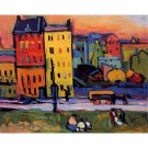 Houses in Munich by Wassily Kandinsky 1908 - Paint by Number Famous Paintings, DIY Art Kit for Adult