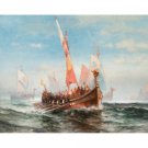 Viking Armada by Edward Moran - Famous Paintings Paint by Numbers, Famous Marine Paintings, DIY Kits
