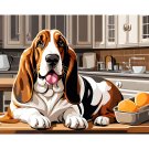 Paint by Numbers - Basset Hound, Animal Paintings, DIY Acrylic Painting Kits, Dog Art, Dog Portrait
