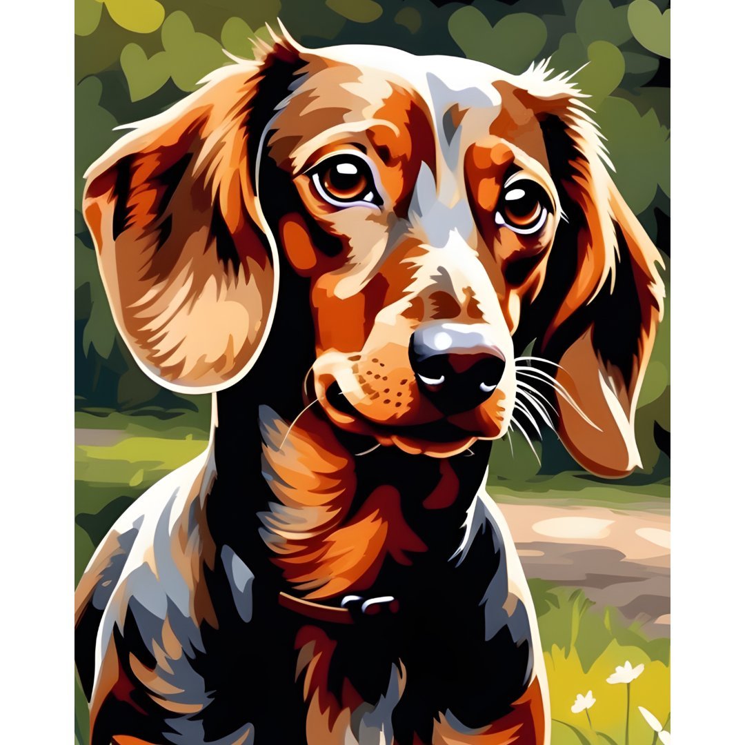 Dachshund Art - Paint By Numbers, Diy Acrylic Painting Kits For Adults 