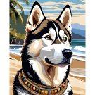 Paint by Number - Siberian Husky Dog - Animal Paintings by Number Kits, DIY Acrylic Painting