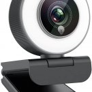 Angetube Streaming 1080P HD Webcam Built in Adjustable Ring Light and Mic.
