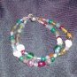 Two Strands of Assorted Glass Bead Bracelet
