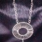 Silver Wire Donut Pendant Necklace