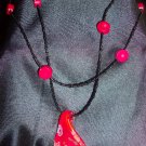 Glass Lampwork Pendant Necklace