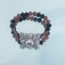 Brown/Black Swarovski Ring