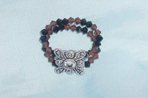 Brown/Black Swarovski Ring