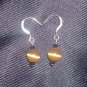 Glass Tigers Eye Sterling Silver Earrings