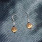 Glass Tigers Eye Sterling Silver Earrings