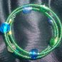 Green Seed Bead Memory Bracelet