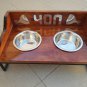 Modern loft dog feeder, personalized bowl stand for pets Size L