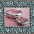 925 Sterling Silver Band Ring With Dangle Heart Size 8 Designer Theme