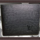 Black Leather Bifold Designer Theme Wallet For Men/Teens