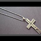 18KRP Clover X Cross Design Necklace Unisex
