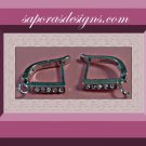 925 Sterling Silver Plated Drop Earrings With Clear Crystals Classy & Elegant