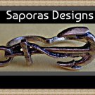 Antique Anchor Design Double Finger Ring Size 4 & 4.5 Religious Style