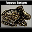 Antique Design Size 6.5 Frog On A Lilly Pad Design Ring