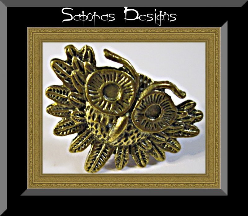 Antique Theme Owl Design Ring Size 6 & Adjustable To Fit Most Fingers