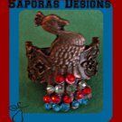 Antique Theme Size 6 Peacock Design Ring With Colorful Rhinestones