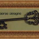 Antique Theme Skeleton Key Design Charm