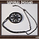Antique Theme Sleeping Beauty Pin Wheel Design Necklace Made With Gun Metal Antique Theme Sleeping Beauty Pin Wheel Design Necklace Made With Gun Metal