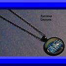 Black Tone Once Upon A Time Theme Necklace Gothic Punk Rock Style