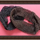 Brown & Silver / Black & Silver Hair Band Hair Bows For Exercise Zumba Yoga Etc.