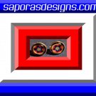 Captain America Theme Stud Earrings With Silver Tone Finish Unisex