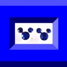 Mickey Mouse Theme Dark Blue Crystal Stud Earrings Mickey Mouse Theme Dark Blue Crystal Stud Earrings