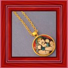 Gold Tone Wonder Women Design Necklace For Girls Or Women