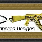 Gun Design Necklace With Black Rope Chain Unisex Biker Gothic Punk Rock Style