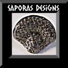 Gun Metal Horse Saddle Design Ring Size 8 Black In Color