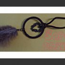 Handmade Brown Leather Dream Catcher With Antique Heart Charm & Feathers