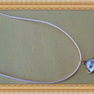 Handmade Gold Tone & White Saturn Design Necklace With White Rope Chain