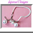 Handmade White Braided Rope Bracelet With White Beads & Star