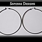 Large Black Hoop Earrings Biker Chic Gothic Punk Rock Style Large Black Hoop Earrings Biker Chic Gothic Punk Rock Style