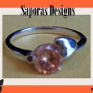 November Topaz Birthstone Ring Silver Tone Size 6 With Heart Design November Topaz Birthstone Ring Silver Tone Size 6 With Heart Design