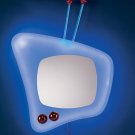 Neon TV Wall Mirror - Blue Item # WB-NWM TV-B