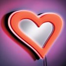 Neon Heart Wall Mirror - Red Item # WB-NWM HRT-R