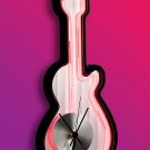 Neon Guitar Clock - Pink Item # LS-C-GUITAR-PK
