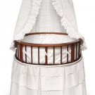 Cherry Elegance Round Bassinet w/White Eyelet Bedding Item # 00829