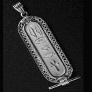 your name in hieroglyphics on a cartouche pendent