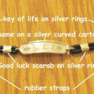 personified custom name genuine real silver/GOLD LETTERS cartouche bracelet
